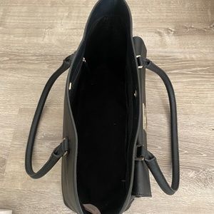 Kate Spade, large tote, black, leather, gently used
